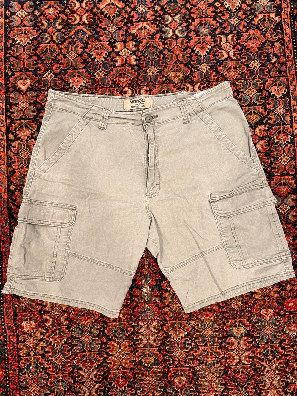 Wrangler Men’s Olive Green Cargo Shorts - Multi Pocket Utility Style